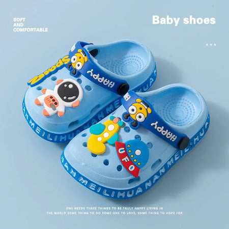 Kids' Soft Sole Mules &amp; Clogs - Breathable Summer Slippers for Boys and Girls UFOskyblue / 20inner13cm