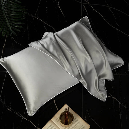 Mulberry Silk Charmeuse Pillowcase &ndash; Luxurious Comfort for Hair and Skin Silver / 480x740mm  1pc