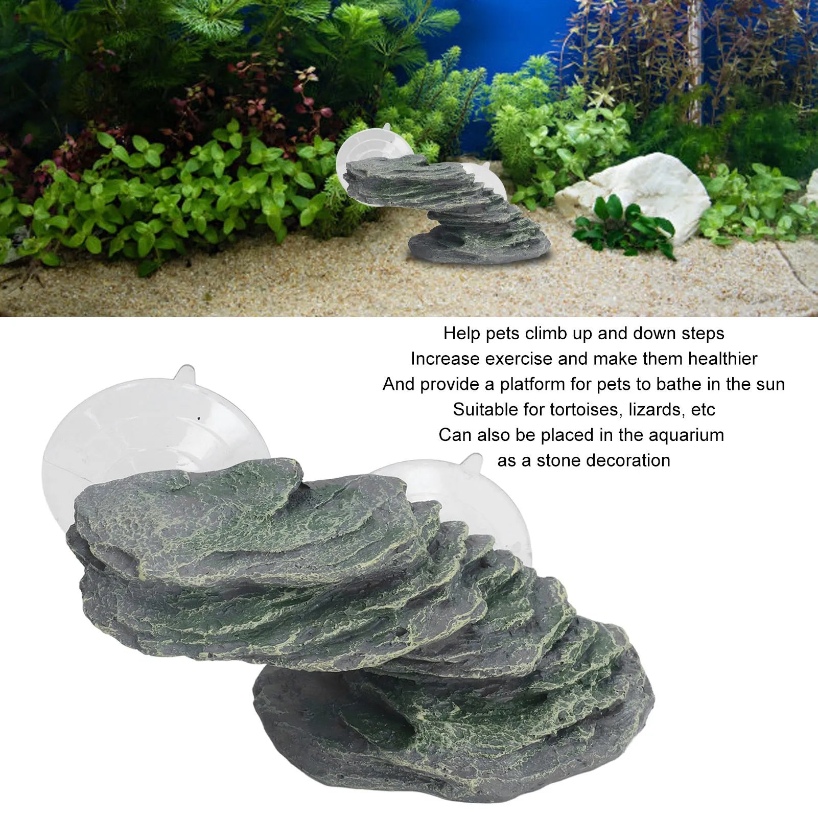 Resin Tortoise Climbing Rock Platform &ndash; Lifelike Dock