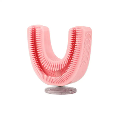 Kids Sonic U Shaped 360 Ultrasonic Toothbrush Waterproof 8-15 Years Head-Pink / Russian Federation