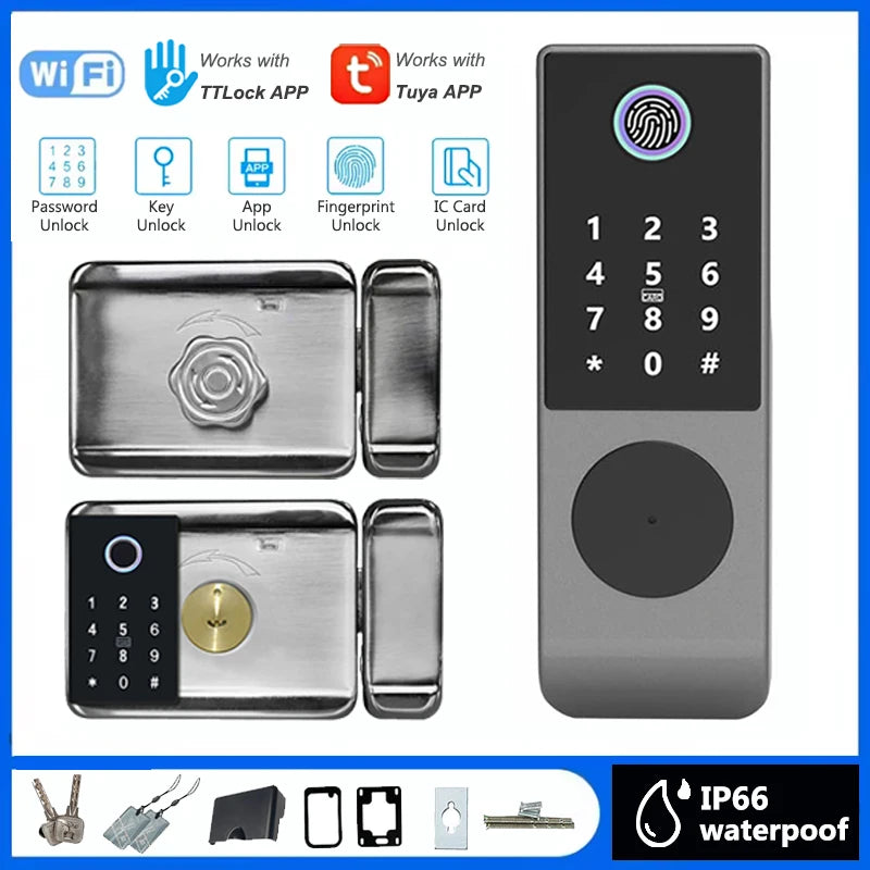 TTLock WIFI Double Side Fingerprint Lock - IP66 Waterproof