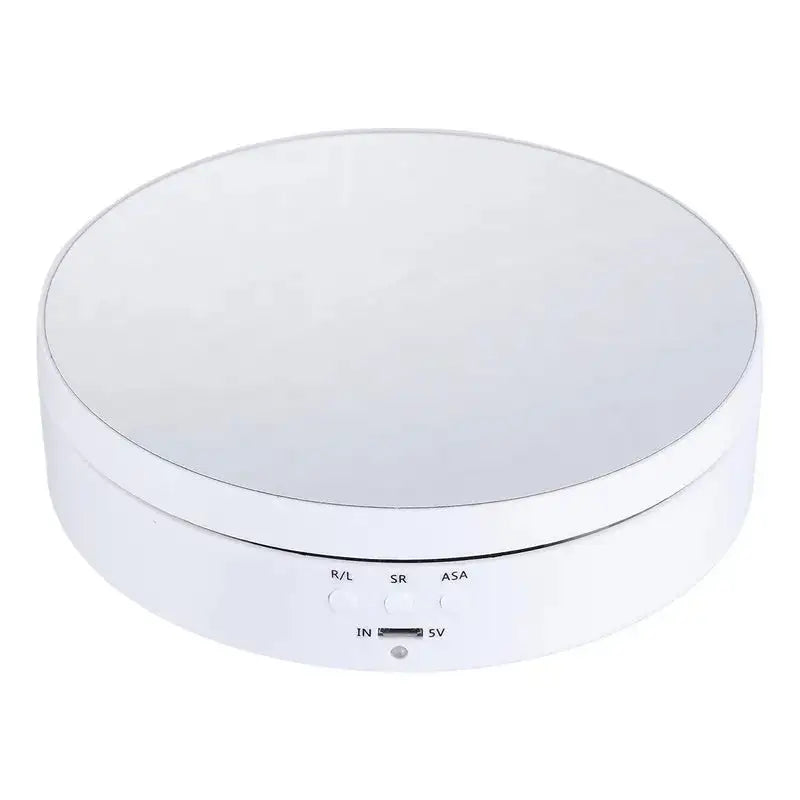 Electric Rotating Display Stand - 3 Speeds, 360&deg; Rotation, USB/Battery Powered 138MM White1