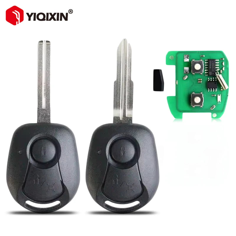 SsangYong Actyon Kyron 4D60 Chip Afstandsbediening Sleutel met 2 Knoppen Onbewerkt Lemmet