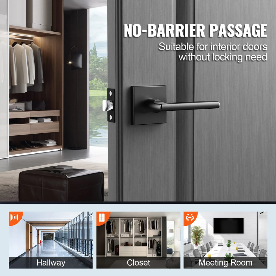 Maniglia per Porta Nera Opaca – Sinistra o Destra