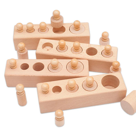 Montessori Knobbed Cylinder Socket Toy - Motor Skills