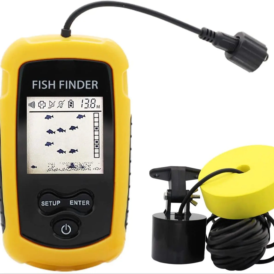 Portable Sonar Fish Finder with 100M Range and 45&deg; Coverage - Ideal for Lake &amp; Sea Fishing Default Title