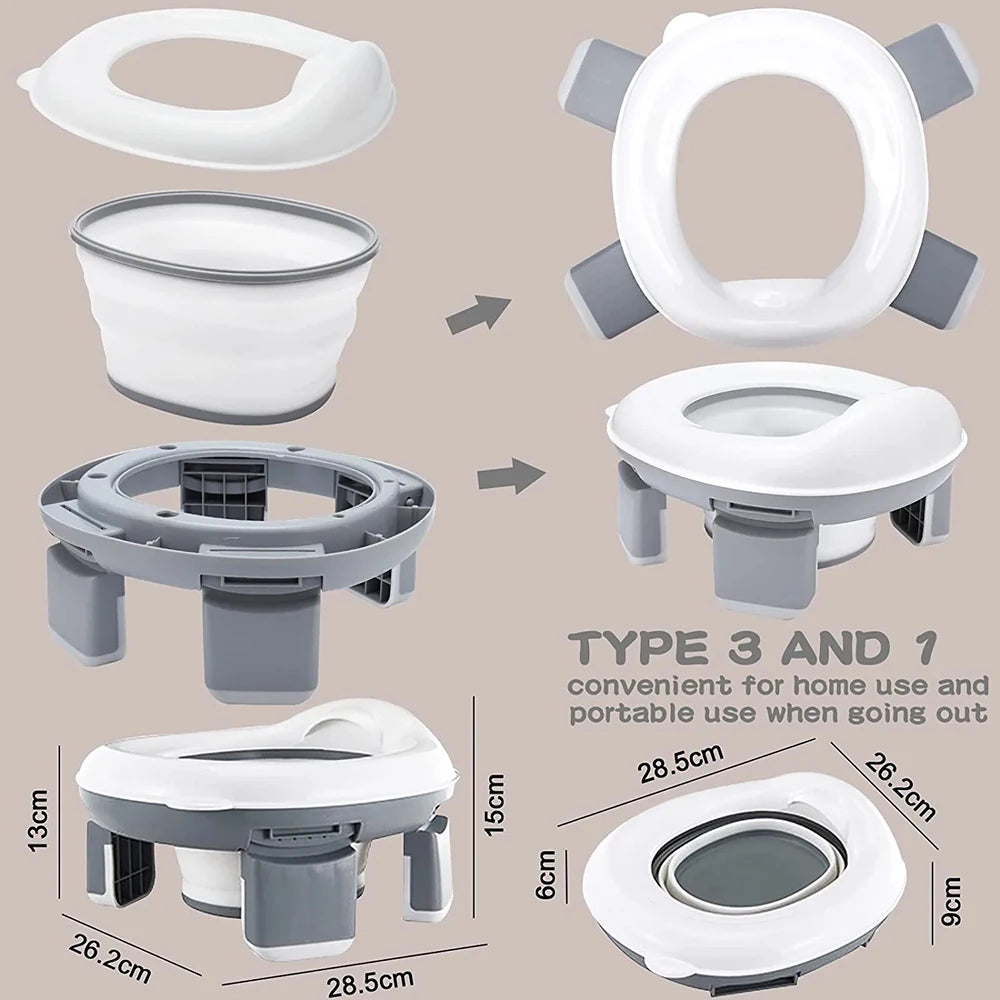 3 In 1 Travel Toilet Seat Foldable Potty Ultra Safe