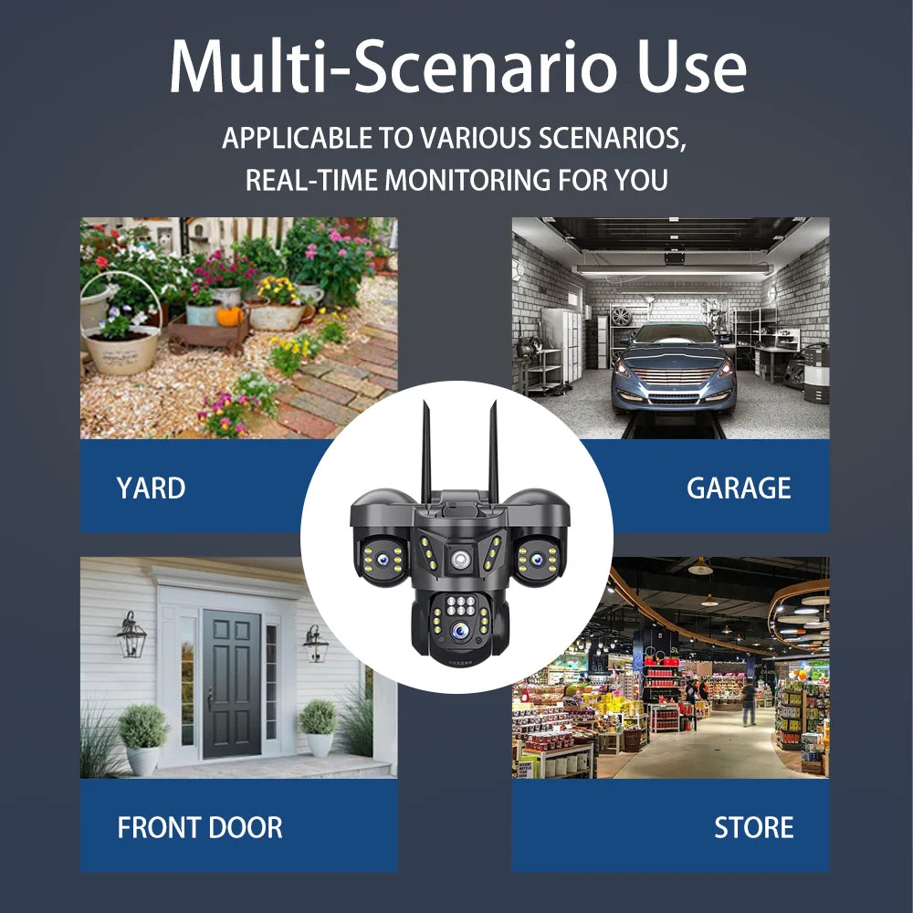 Cugo 15MP Tri-Lens WIFI IP Camera &ndash; Advanced Human Detection