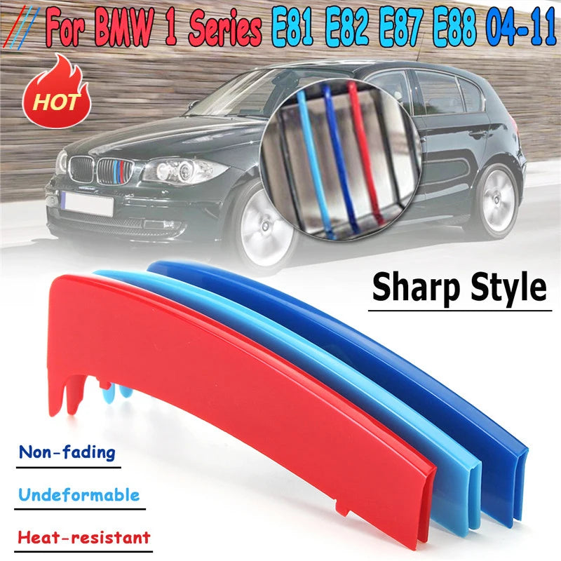 Clip de Cobertura da Grelha 3D Sport em Plástico ABS para BMW Série 1 E81 E82 E87 E88 2004-2011
