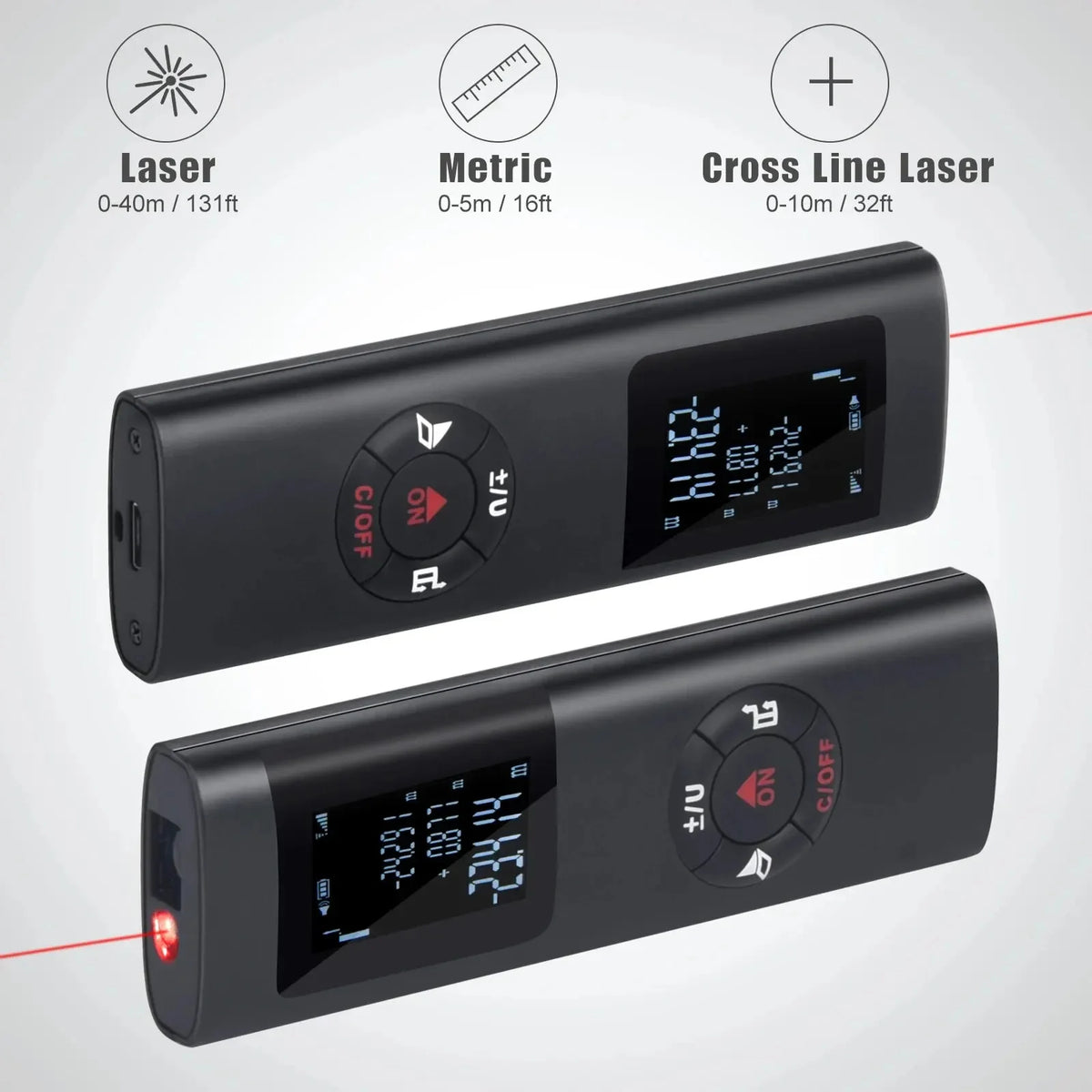 40M/60M Mini Smart Laser Distance Meter &ndash; USB Rechargeable