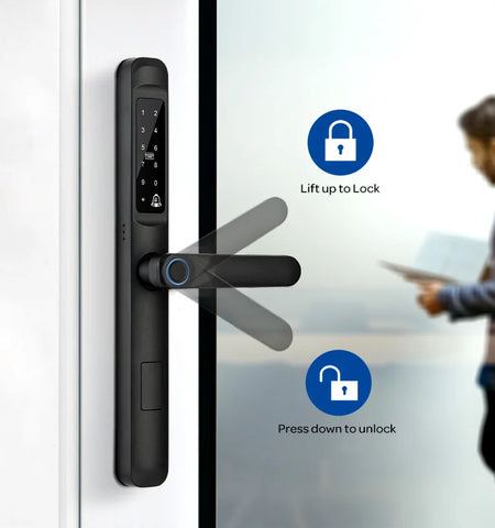Tuya WiFi Waterproof Biometric Smart Door Lock with Fingerprint and App Control