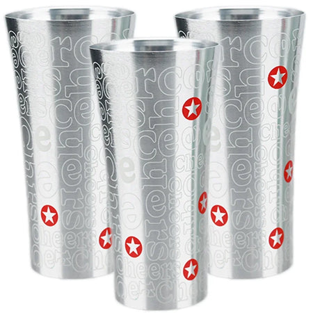 Color Changing Aluminum Beer Cup - Hammered Travel Mug A-3Pcs / 360ml