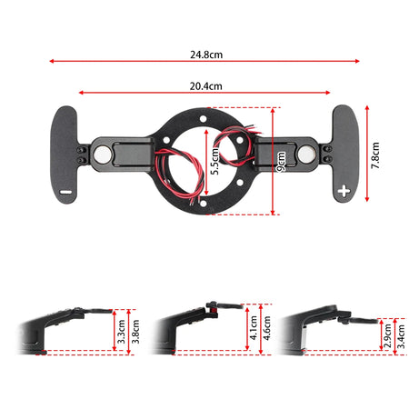 Carbon/Black Racing Simulation Steering Wheel Magnetic Shift Paddles For Logitech 923 G29 G27 G25 G920 For Thrustmaster by InterCyprus Trading Ltd