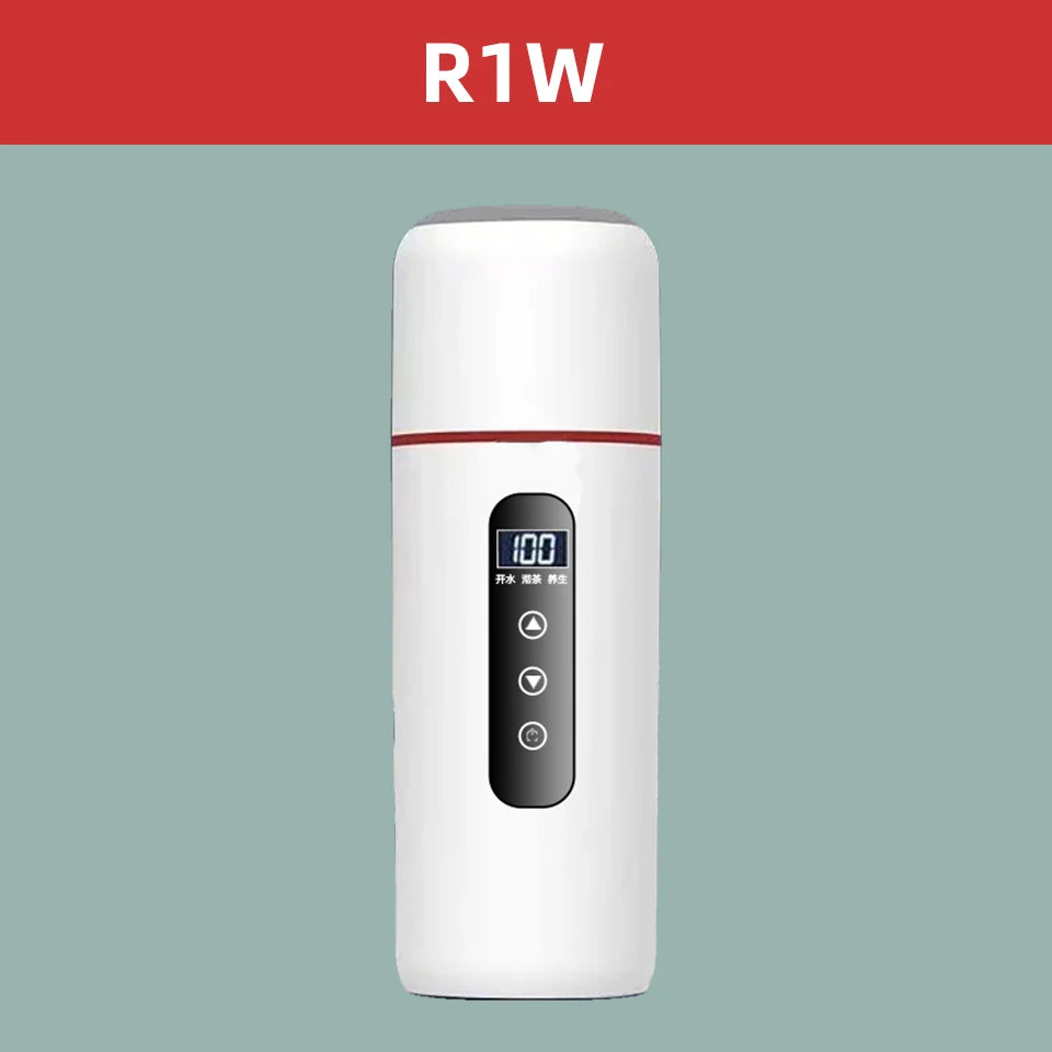 ACCEO 12V 500Ml Heating Cup - Variable Temp Display R1W White Cup