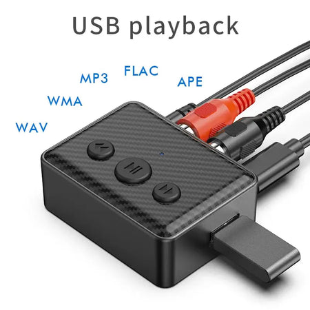 Bluetooth 5.4 Audio Receiver RCA 3.5mm AUX USB Wireless Adapter With MIC Support U-Disk Play For Car Kit Speaker Amplifier by InterCyprus Trading Ltd