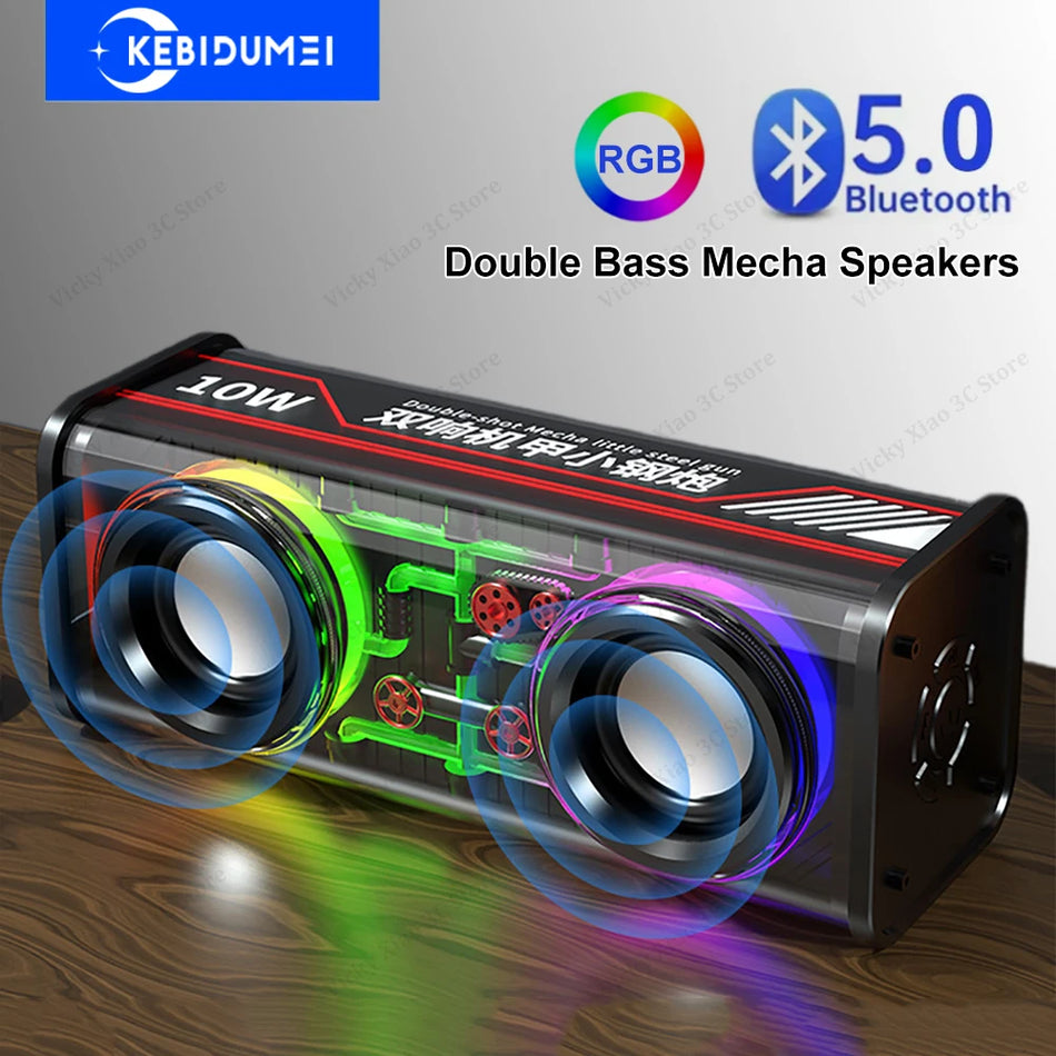 Bluetooth 5.0 Dual Speakers 1800mAh Mini &ndash; RGB Lights