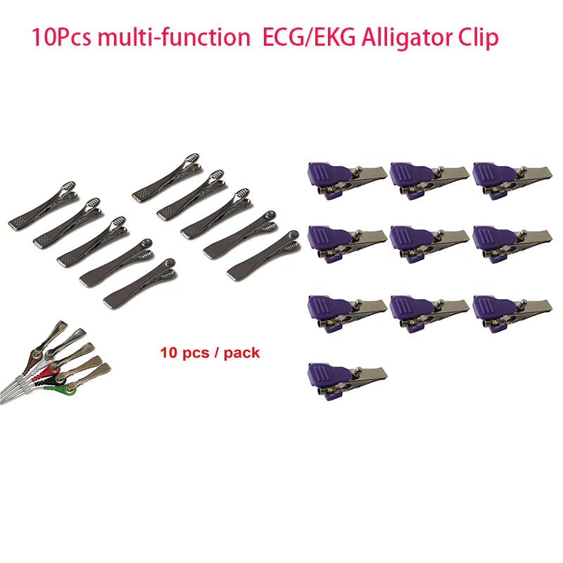 Clip di elettrodo ECG veterinario universale con spina a banana