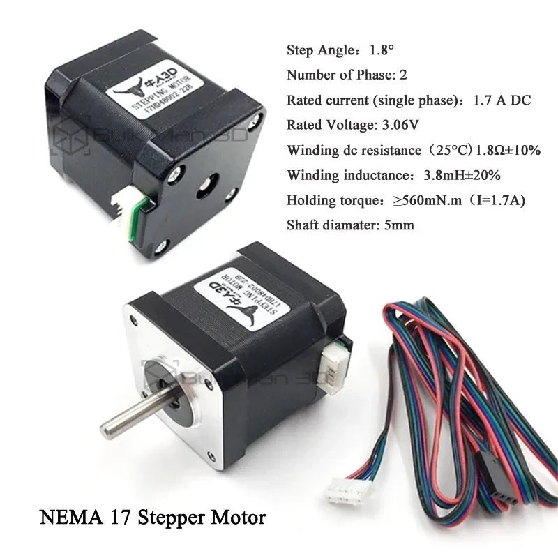 Nema17 Stepper Motor 48mm 17HS19-2004S1 &ndash; Exceptional Precision and Reliability Nema17 Stepper Motor / 5mm