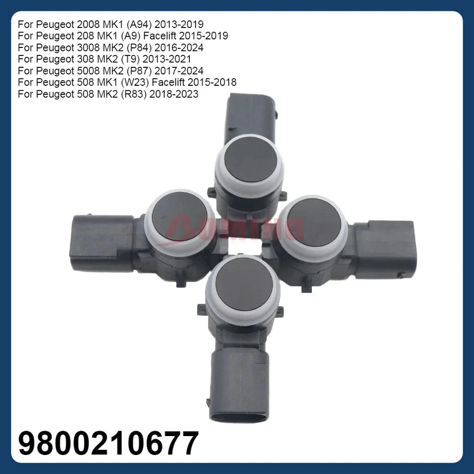 3-Pin Black PDC Parking Sensor for Peugeot 2008 208 3008 308 5008 508