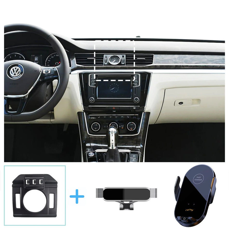Passat B8 Trådlös Laddning Telefonhållare Gravitation Ställ