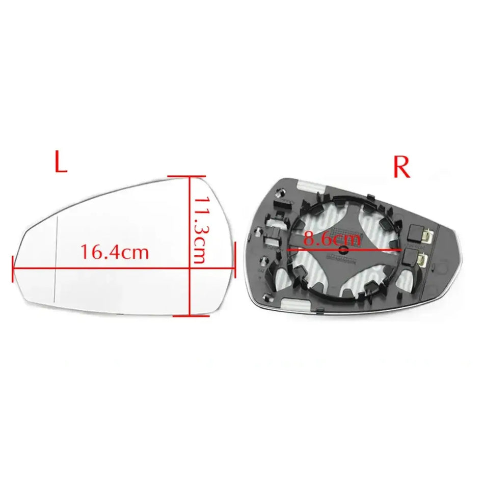Side Mirror Glass With Heating For Audi A3 2014-2020 by InterCyprus Trading Ltd