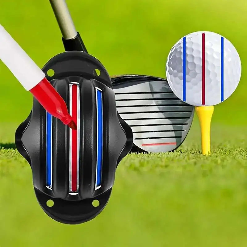 Penne per marcatori blu e rosse con tripla linea per rivestimento palline da golf da putting