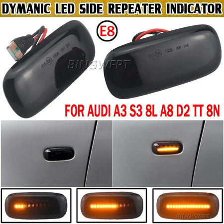 Flowing Water Blinker LED Dynamic Turn Signal Light For Audi A2 A3 8L A4 B5 A6 4B C5 A8 4D TT 8N Side Marker Flashing Indicator by InterCyprus Trading Ltd