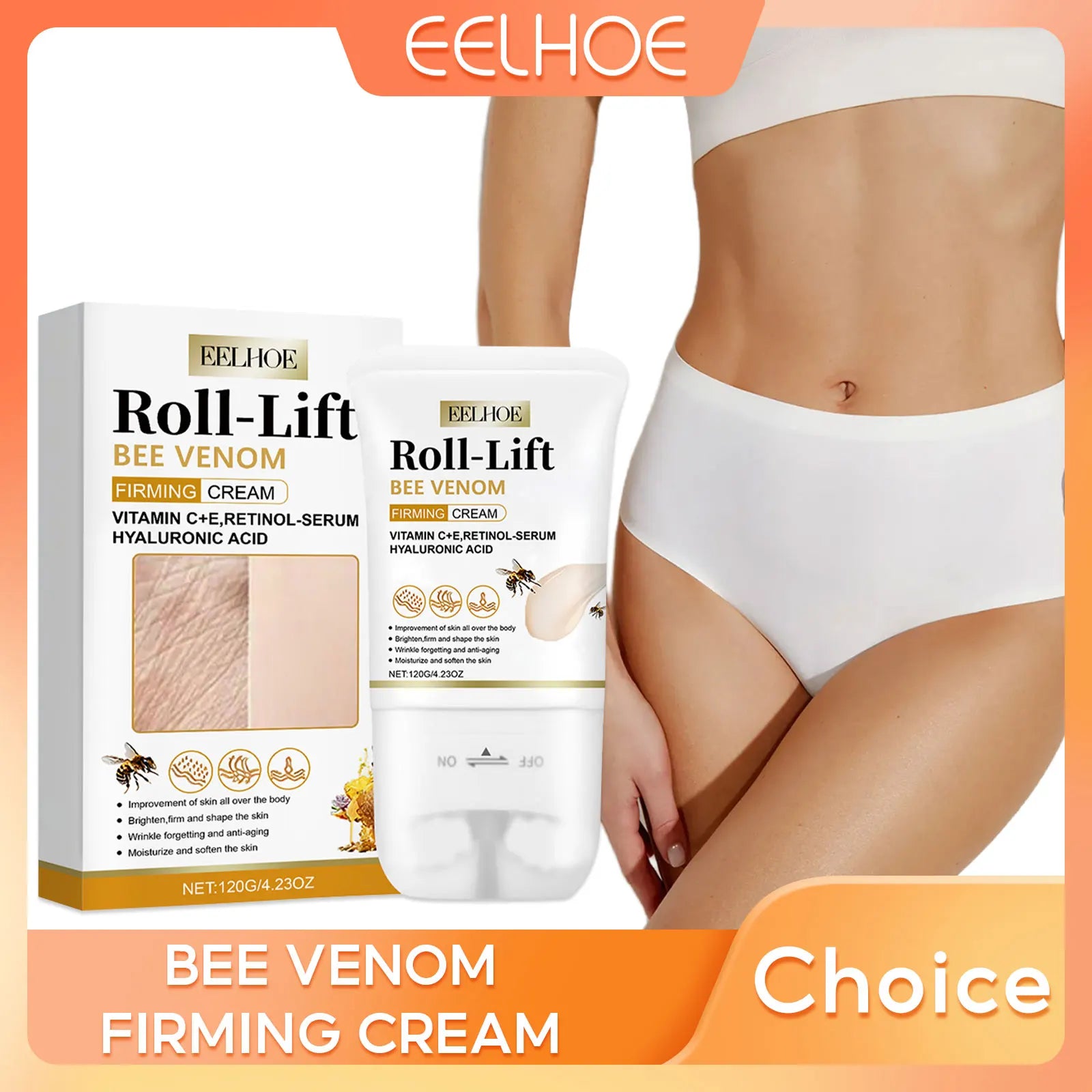 EELHOE Bee Venom Skin Tightening Cream Roller &ndash; Enhance Skin Elasticity