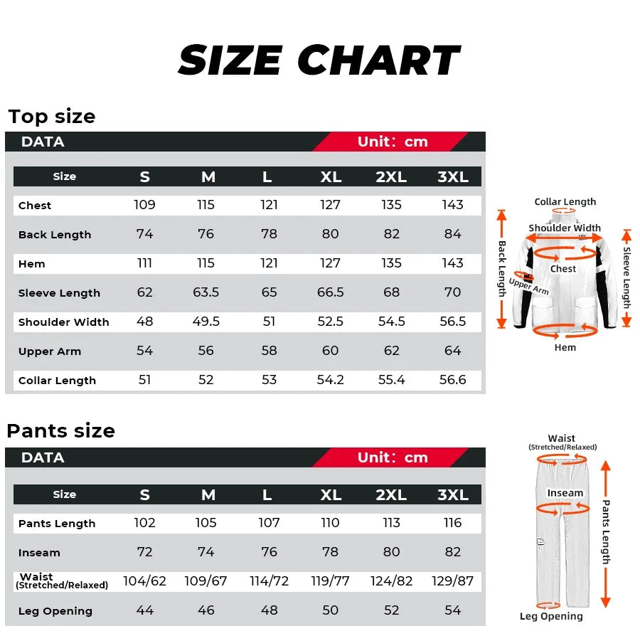 Motorcycle Raincoat Split Suit Waterproof &ndash; Reflective Gear