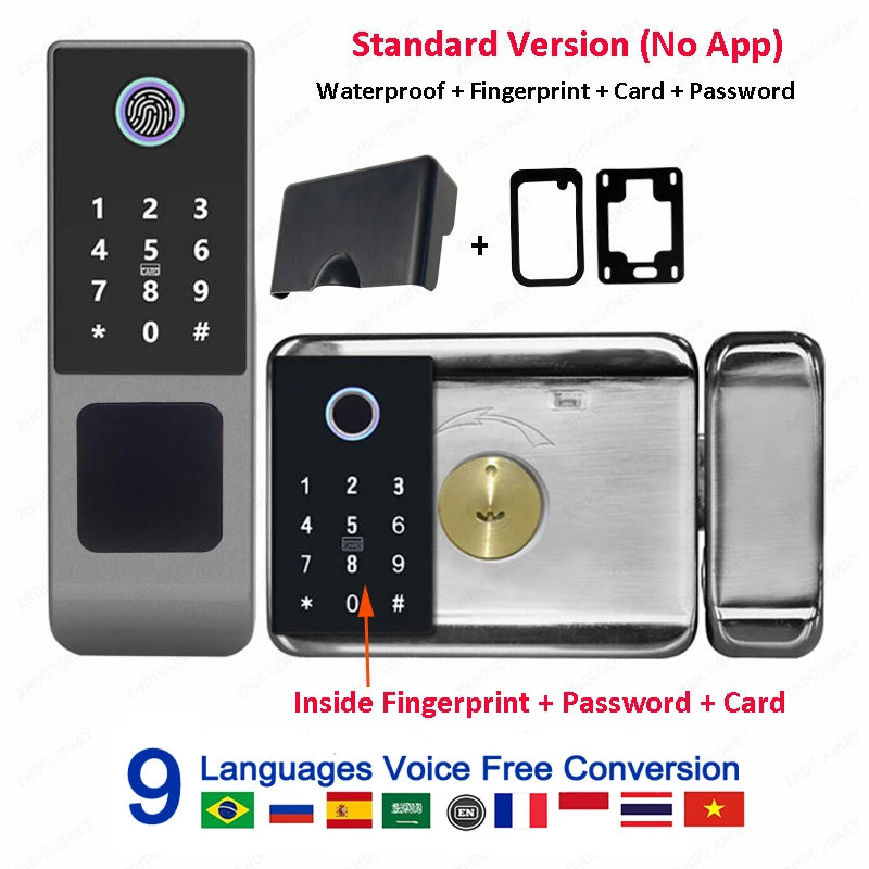 Tuya Smart Waterproof Fingerprint Lock with WiFi &amp; App Control Double code (no app) / CHINA