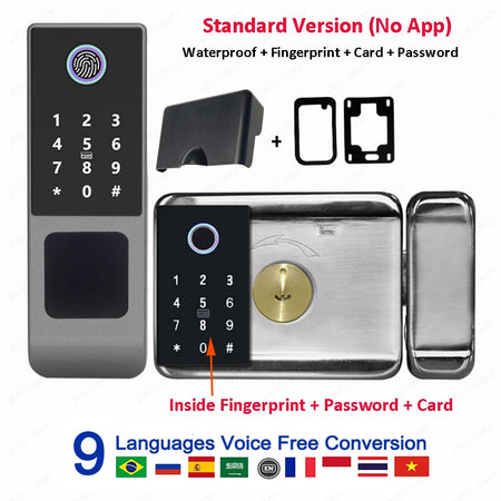 Tuya Smart Waterproof Fingerprint Lock with WiFi &amp; App Control Double code (no app) / CHINA
