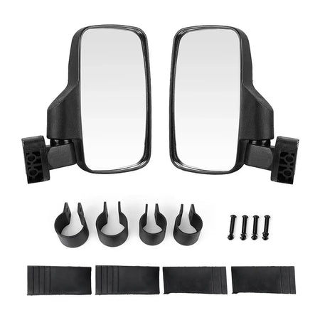 Side Mirror Compatible with Most UTVs with 1.75"/2" Coiled Tubing for Can-AM Maverick for Kawasaki for Honda Pioneer UTV ATV by InterCyprus Trading Ltd
