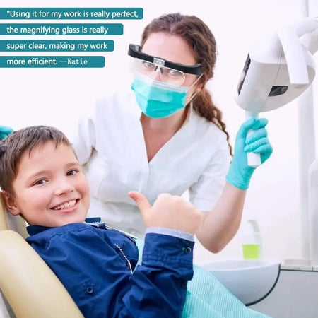 Head Mounted Magnifying Glasses With LED Light - USB Power