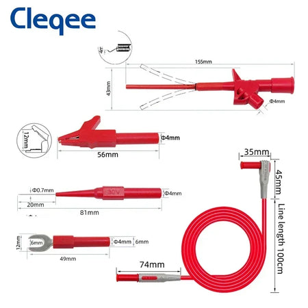 Cleqee P1300 Series Multimeter Test Lead Kit &ndash; 1000V Rating