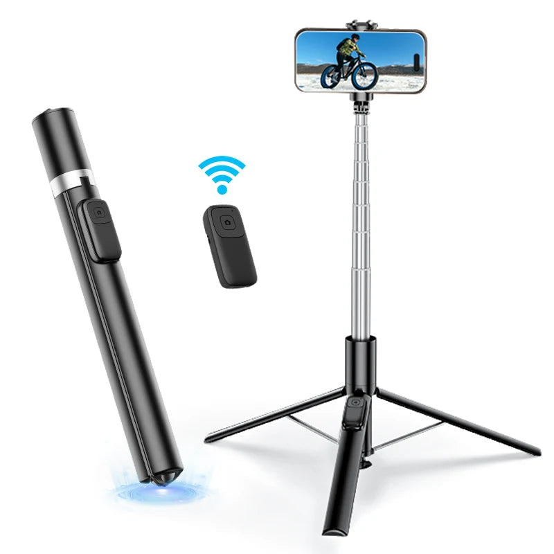 CrownQu X96 &ndash; Lightweight Telescopic Selfie Stick with Bluetooth Remote Black