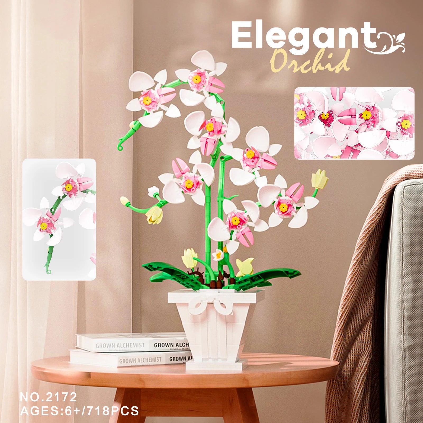 New Building Blocks Orchid Bouquet &ndash; Romantic DIY Decor