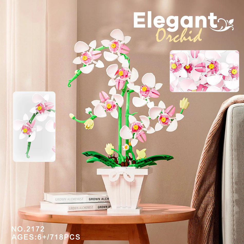 New Building Blocks Orchid Bouquet &ndash; Romantic DIY Decor