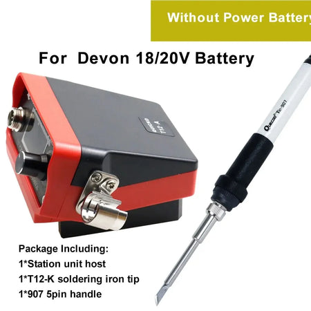 72W T12 Soldering Station &ndash; Battery Compatible With 20V Max for Devon battery