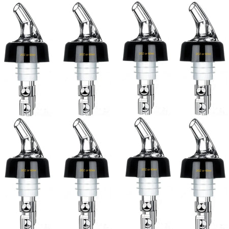 Automatic Measure Liquor Pourers &ndash; Durable Virgin Plastic 8PCS 60ml