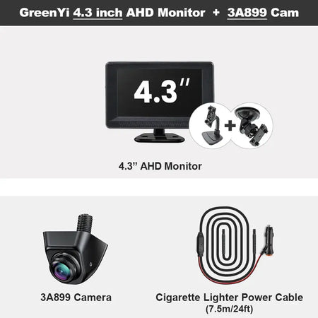 1080P AHD IPS Car Rear View Camera With Night Vision And 170 Degree Wide Angle Reverse System 4.3 5 7 Inch by InterCyprus Trading Ltd
