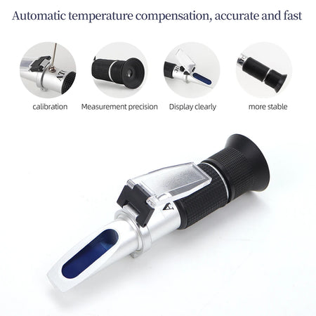 Handheld Brix Refractometer &ndash; Multi Range 0-90% Sugar