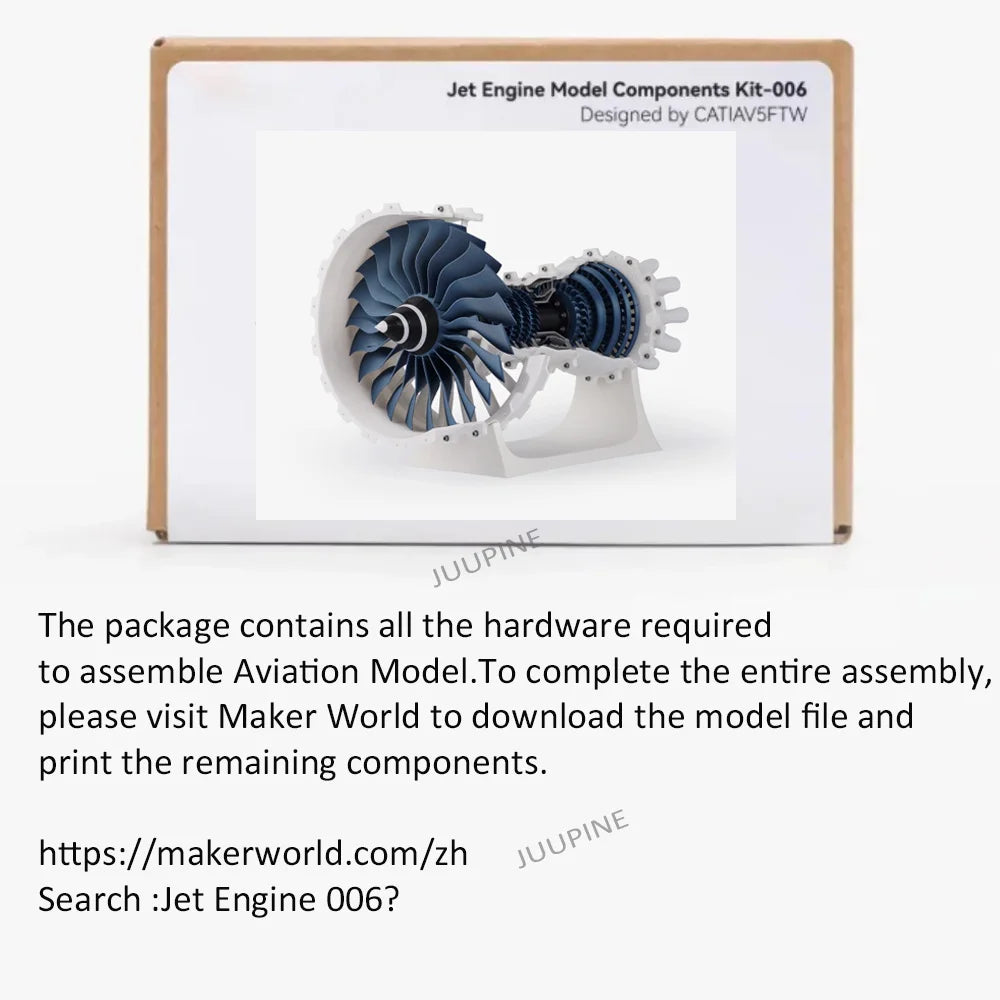 Bambu Lab Jet Engine 006 Model Components Kit for DIY 3D Printing Aviation Model / 1pcs