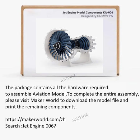 Bambu Lab Jet Engine 006 Model Components Kit for DIY 3D Printing Aviation Model / 1pcs