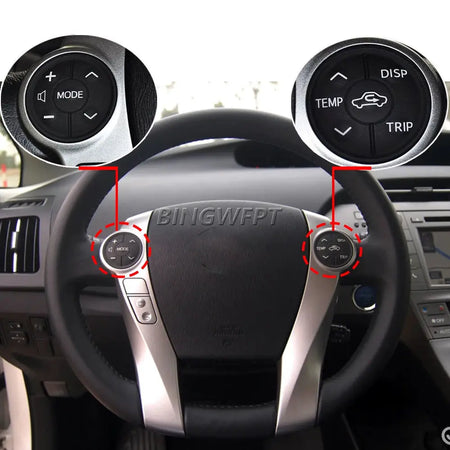 Car Accessories Steering Wheel Switch Controls Rubber for 2013 Toyota Prius V (ZVW 40) 2012 2014 Toyota Aqua Button by InterCyprus Trading Ltd