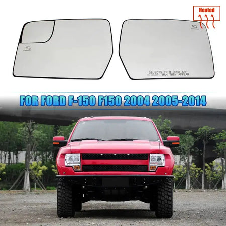 For Ford F-150 2011 2012 2013 2014 Heated Car Front Door Side Rear View Wing Mirror Glass With Base Plate Exterior Accessories by InterCyprus Trading Ltd
