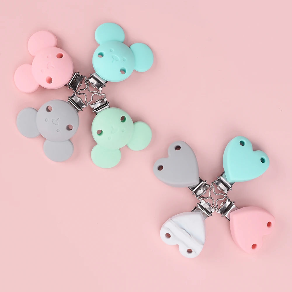 Lofca 5-Pack Silicone Baby Pacifier Clips - Safe &amp; Stylish Teething Gifts