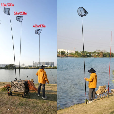 MBLN Telescopic Rock Fishing Net - 6m, Foldable, Lightweight &amp; Durable