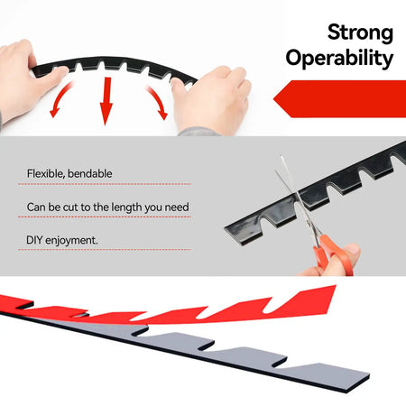 8PCS SPORT Universal Car Front Bumper Guard Chassis Anti-Scratch Anti-Skid Kit Scrape Protector Skid Plate DIY with Pre-Attach by InterCyprus Trading Ltd