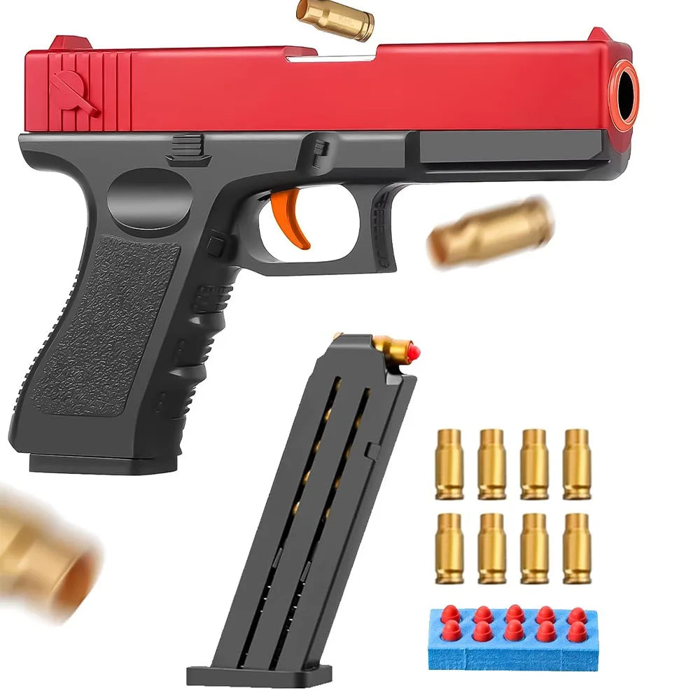 Shell Ejecting Glock Toy Gun Red