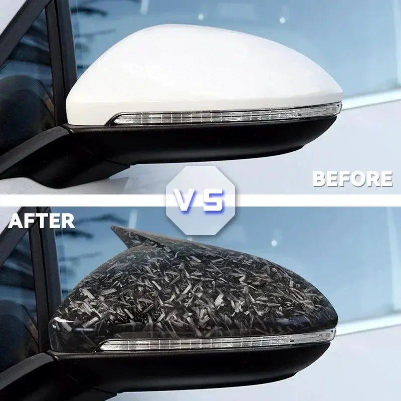 Black Side Mirror cover Caps Replacement For VW Golf 7 MK7 MK7.5 GTI R GTE GTD 2014-2019 by InterCyprus Trading Ltd